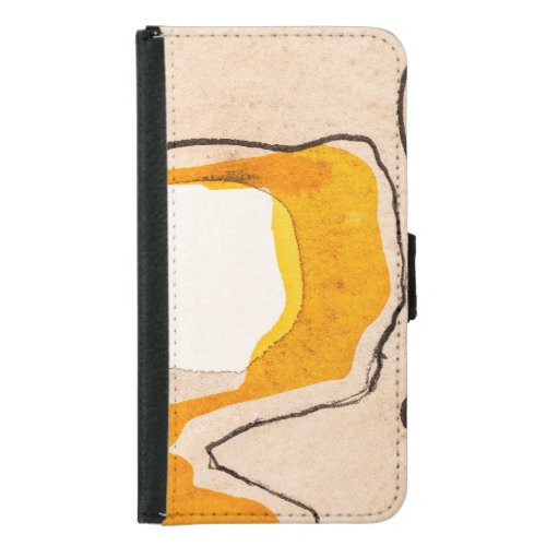 Abstract watercolor ribbon meandering pattern samsung galaxy s5 wallet case
