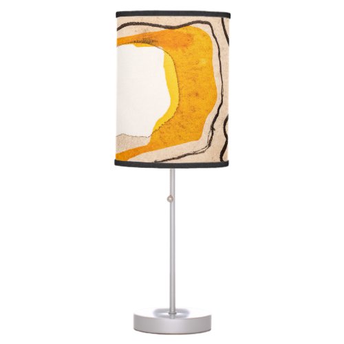 Abstract watercolor ribbon meandering pattern table lamp