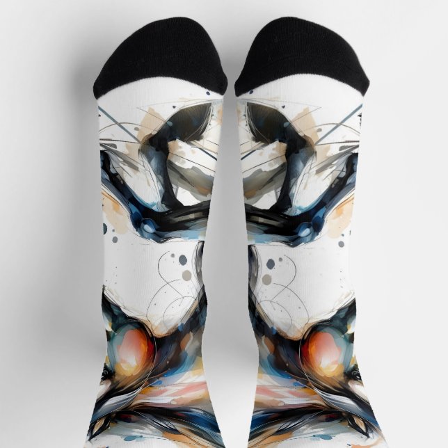 Abstract Watercolor Running Horse Socks (Top)