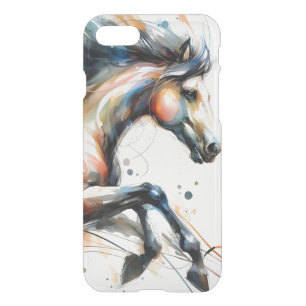 Abstract Watercolor Running Horse iPhone SE/8/7 Case