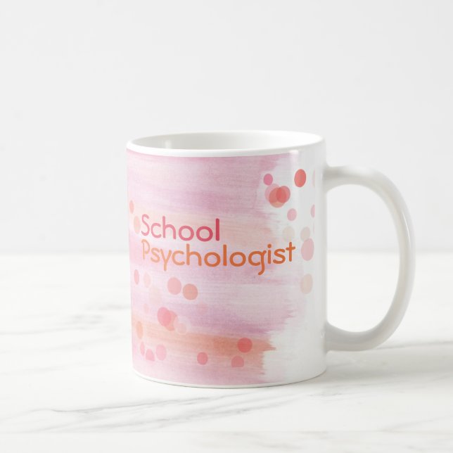 Abstract Watercolor School Psychologist Mug (Right)