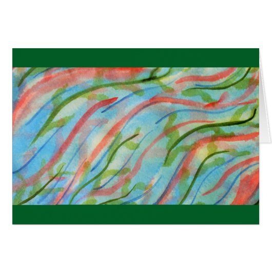Abstract watercolor seaweed cards (Front Horizontal)