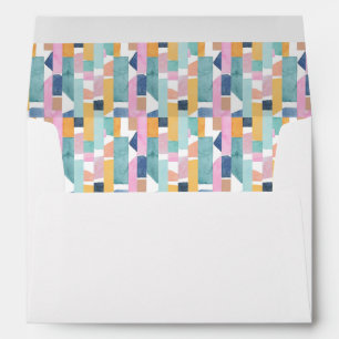 Abstract Watercolor Shape Pattern Envelope