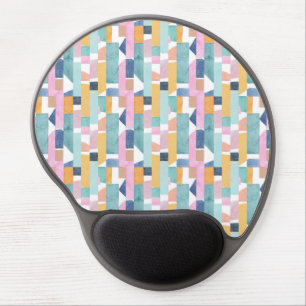 Abstract Watercolor Shape Pattern Gel Mouse Pad