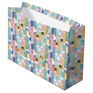 Abstract Watercolor Shape Pattern Large Gift Bag