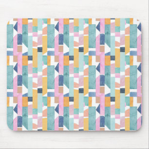 Abstract Watercolor Shape Pattern Mouse Pad