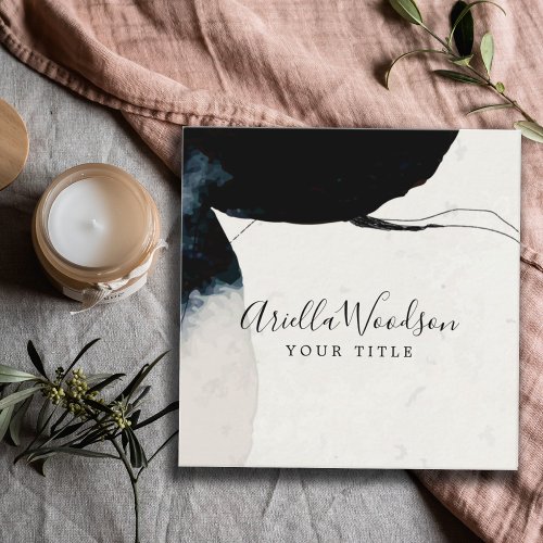 Abstract Watercolor Shapes Business Card