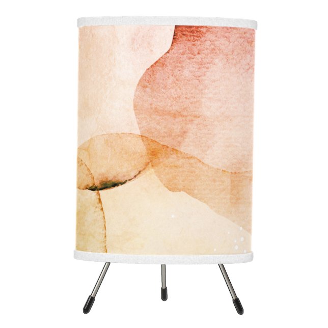 Abstract Watercolor Shapes Glow Tripod Lamp (Front)
