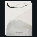 Abstract Watercolor Shapes Interior Designer Letterhead<br><div class="desc">Abstract earthy organic watercolor shapes interior designer letterhead with elegant soft translucent colors of cream gray and white with your name in a lovely script signature,  contrasted with a chic serif typeface in lower case. For an ethereal lovely modern vibe.</div>