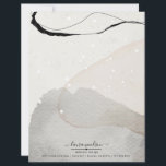 Abstract Watercolor Shapes Interior Designer Letterhead<br><div class="desc">Abstract earthy organic watercolor shapes interior designer letterhead with elegant soft translucent colors of cream gray and white with your name in a lovely script signature,  contrasted with a chic serif typeface in lower case. For an ethereal lovely modern vibe.</div>