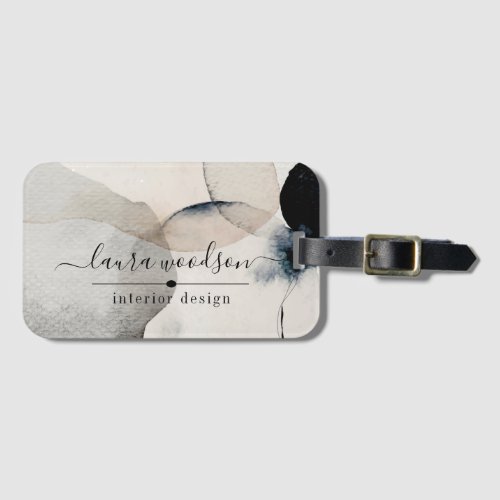 Abstract Watercolor Shapes Interior Designer  Luggage Tag