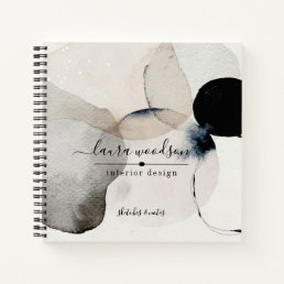 Abstract Watercolor Shapes Interior Designer  Notebook