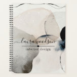 Abstract Watercolor Shapes Interior Designer  Planner<br><div class="desc">Abstract earthy organic abstract watercolor shapes interior designer planner with elegant soft translucent colors of cream gray and white with your name in a lovely script signature,  contrasted with a chic serif typeface in lower case. For an ethereal lovely modern vibe.</div>