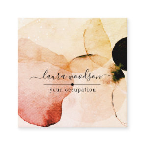 Abstract Watercolor Shapes Interior Designer Square Business Card