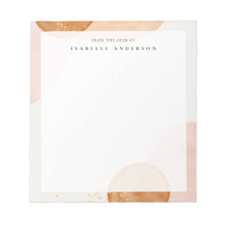 Abstract Watercolor Shapes Notepad