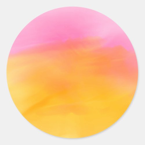 Abstract Watercolor Soft Background Classic Round Sticker