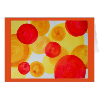 Abstract watercolor spheres cards