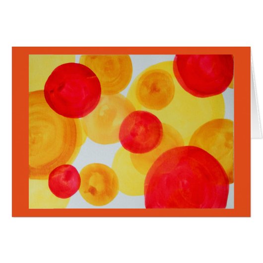 Abstract watercolor spheres cards (Front Horizontal)