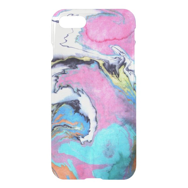 Abstract Watercolor Swirl Uncommon iPhone Case (Back)