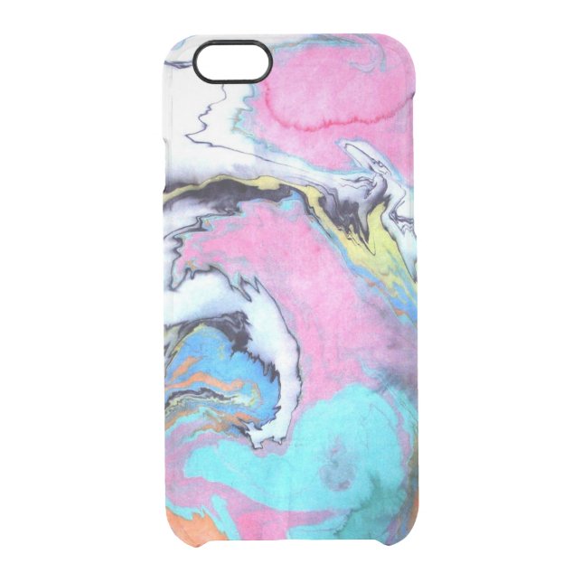 Abstract Watercolor Swirl Uncommon iPhone Case (Back)