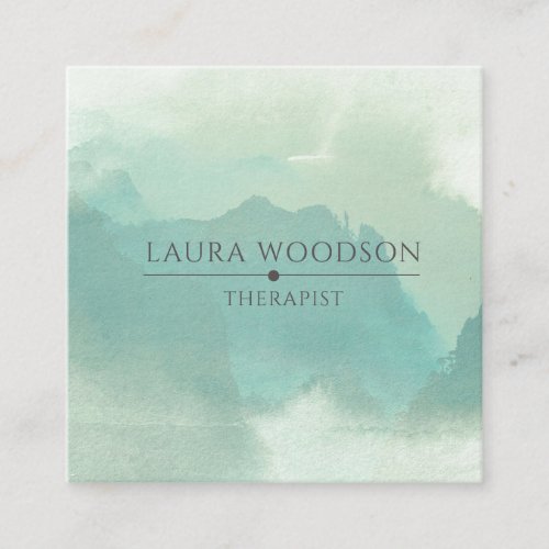 Abstract Watercolor Therapist Business Card