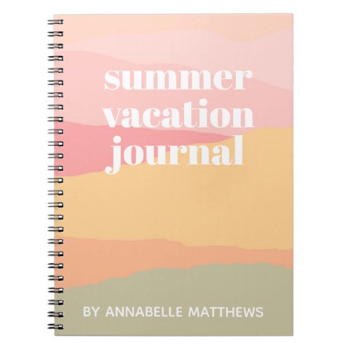 Abstract Watercolor Travel Vacation Notebook