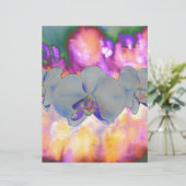 Abstract watercolor tropical floral orchids (Standing Front)