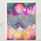  Abstract watercolor tropical floral orchids (Front/Back)