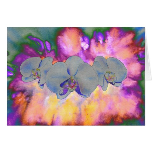  Abstract watercolor tropical floral orchids