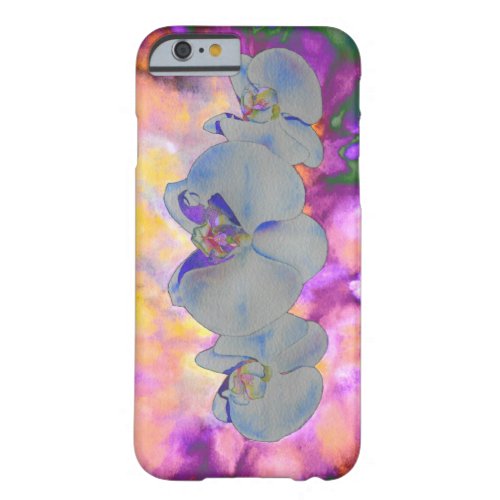  Abstract watercolor tropical floral orchids Barely There iPhone 6 Case