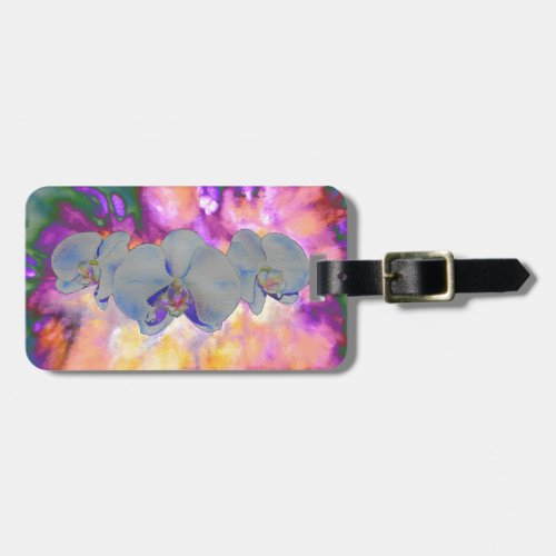  Abstract watercolor tropical floral orchids Luggage Tag