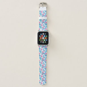 Abstract Watercolor Tropical Leaf Pattern Apple Watch Band