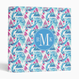 Abstract Watercolor Tropical Leaf Pattern Binder