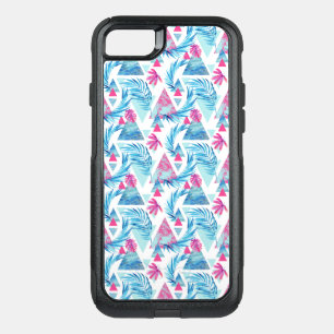 Abstract Watercolor Tropical Leaf Pattern OtterBox Commuter iPhone SE/8/7 Case