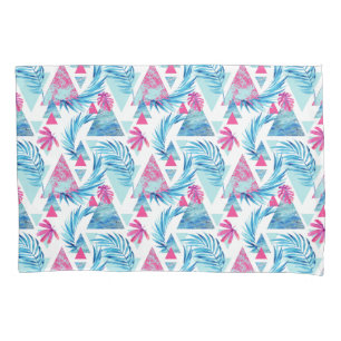 Abstract Watercolor Tropical Leaf Pattern Pillow Case