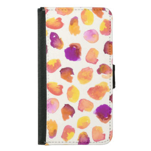Abstract Watercolor Vintage Seamless Illustration Samsung Galaxy S5 Wallet Case