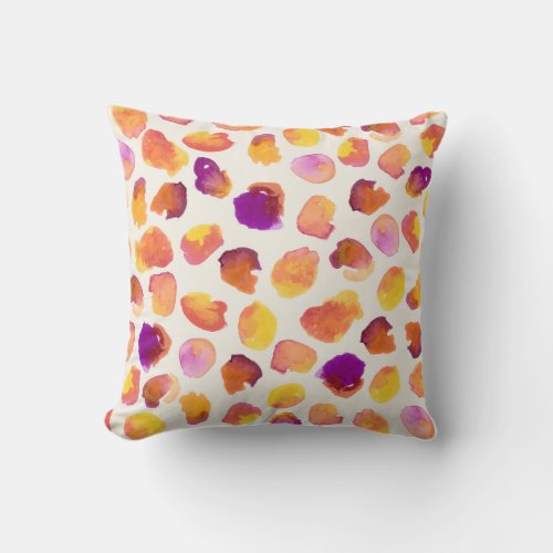 Abstract Watercolor Vintage Seamless Illustration Throw Pillow