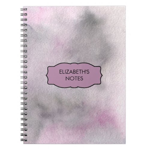 Abstract Watercolor Violet Purple Personalized Notebook