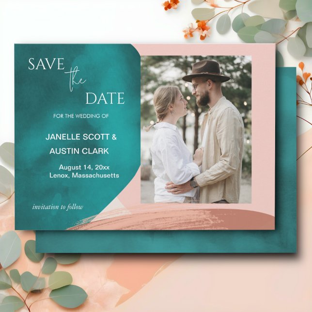  Abstract Watercolor Wedding  Save The Date (Creator Uploaded)