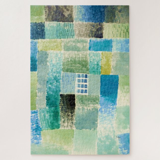 Abstract watercolor window by Paul Klee  Jigsaw Puzzle (Vertical)