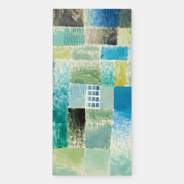 Abstract watercolor window by Paul Klee Magnetic Notepad (Front)
