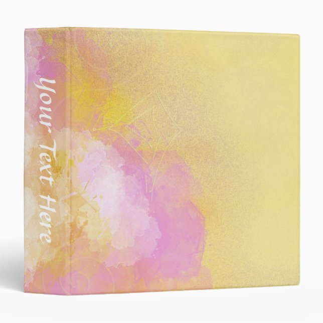 Abstract Watercolors - Orange Background Binder (Front/Spine)