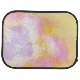 Abstract Watercolors - Orange Background Car Floor Mat