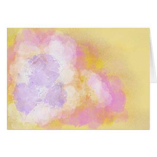 Abstract Watercolors - Orange Background Cards (Front Horizontal)