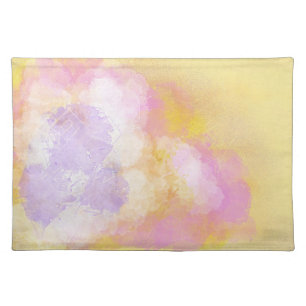 Abstract Watercolors - Orange Background Cloth Placemat