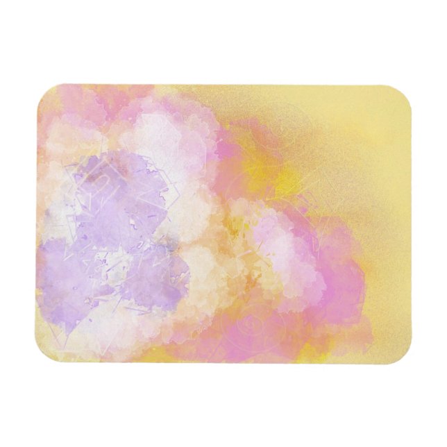 Abstract Watercolors - Orange Background Magnet (Horizontal)