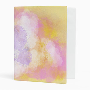 Abstract Watercolors - Orange Background Mini Binder