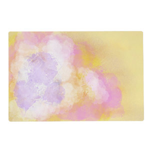 Abstract Watercolors - Orange Background Placemat