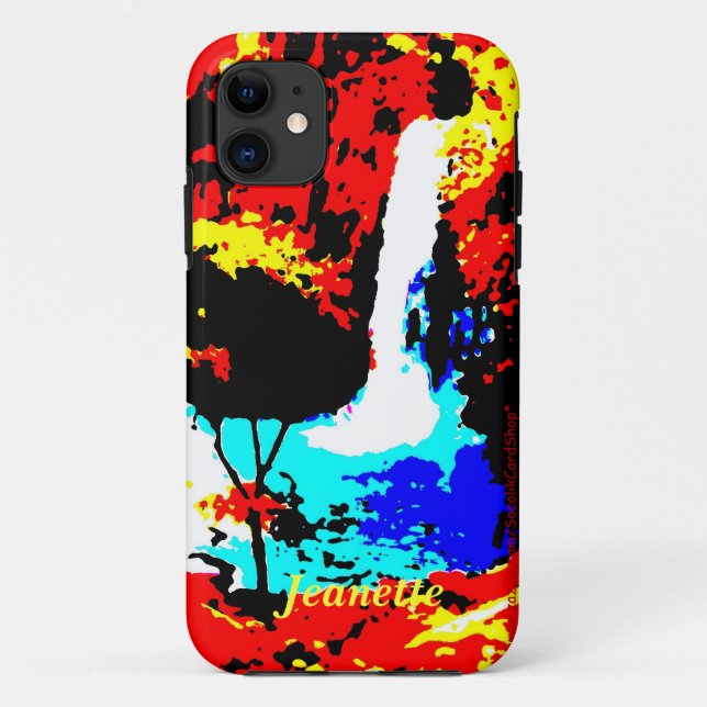 Abstract Waterfall, Name, Red Blue  Case-Mate iPhone Case (Back)