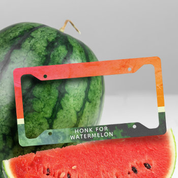 Abstract Watermelon Lover Red And Green License Plate Frame by watermelontree at Zazzle